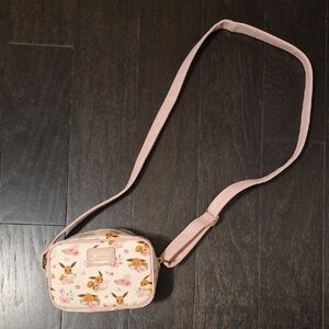Loungefly Eevee Floral Crossbody Bag - Pink and White